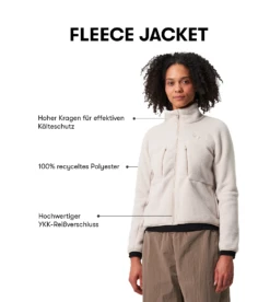 Pinqponq Fleece Jacket - Cliff Beige (Female) -Mode Verkauf 01 FleeceJacket CliffeBeige Female