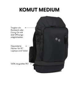 Pinqponq Komut Medium - Pure Black -Mode Verkauf 10 KomutMedium PureBlack