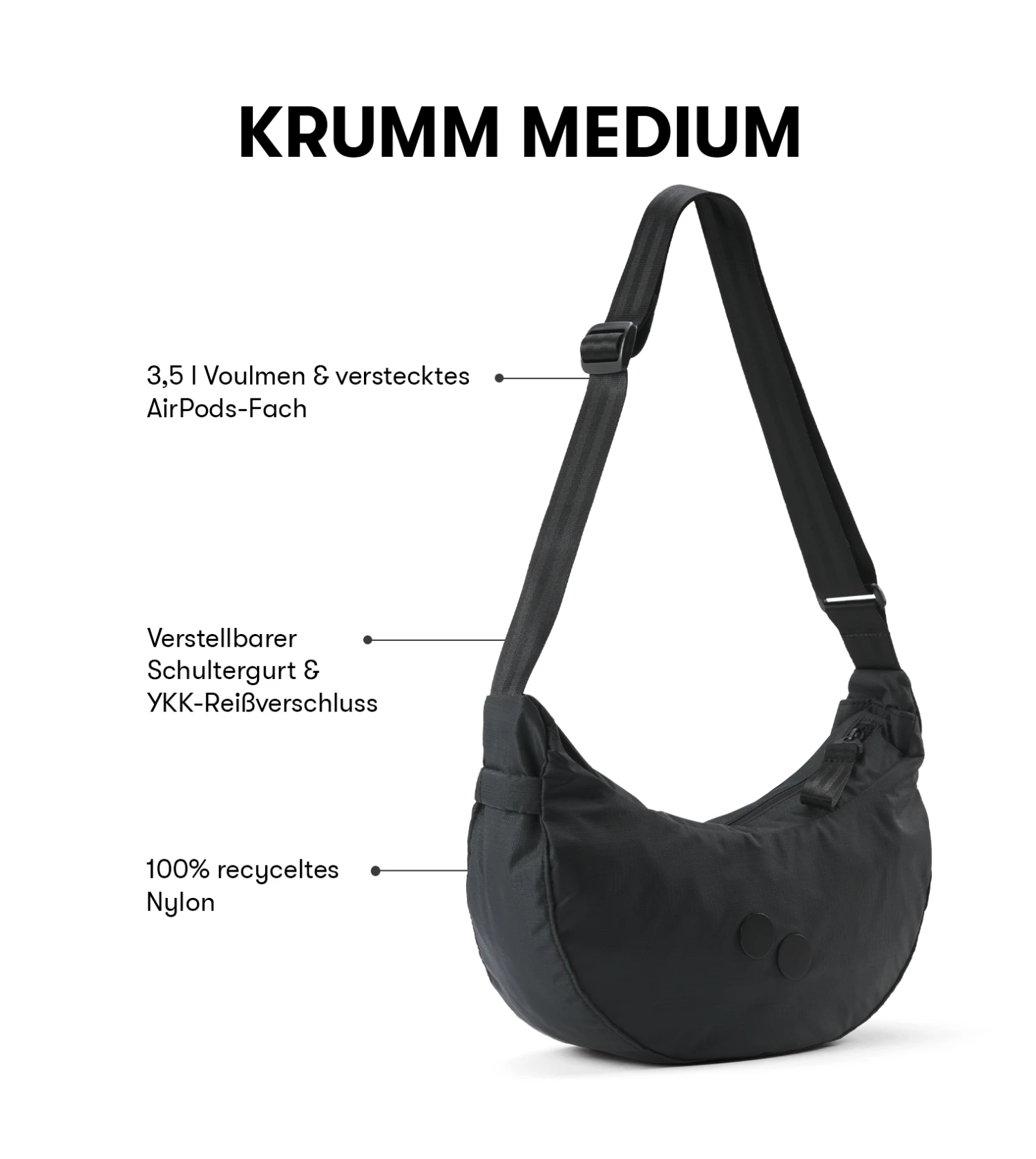 Pinqponq Krumm Small - Pure Black 5 Pinqponq Krumm Small - Pure Black – Bild 3