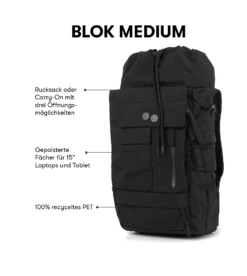 Pinqponq Blok Medium - Crinkle Black -Mode Verkauf 30 BlokMedium CrinkleBlack