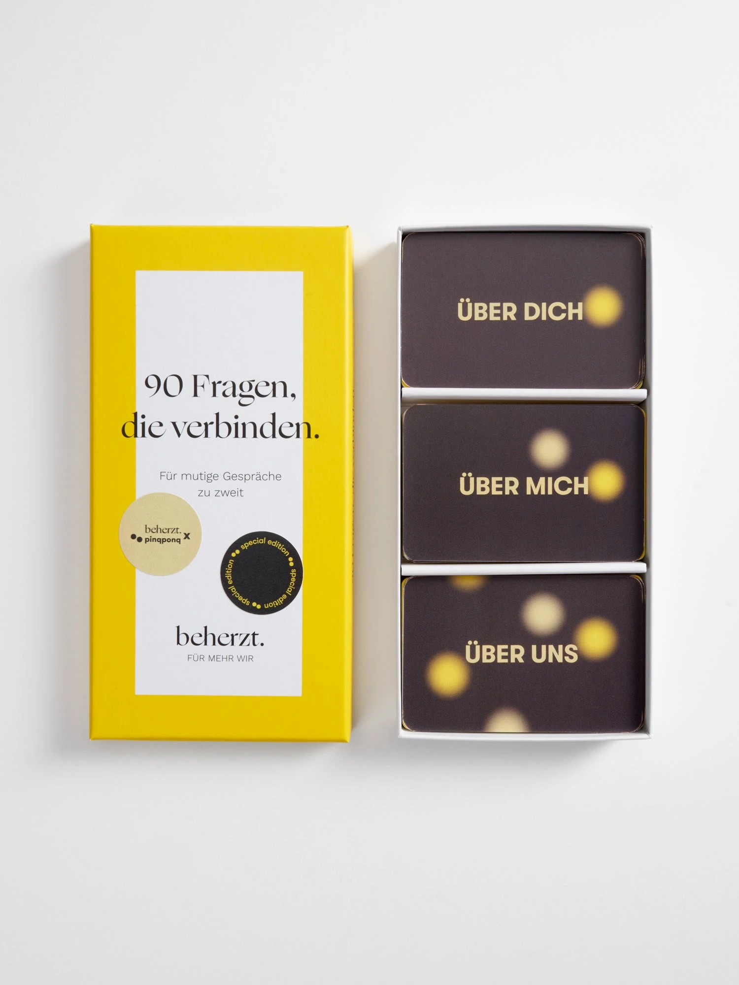 Pinqponq 90 Fragen Kartenspiel - Beherzt Kollaboration (Sonderedition) 4 Pinqponq 90 Fragen Kartenspiel - Beherzt Kollaboration (Sonderedition) – Bild 2