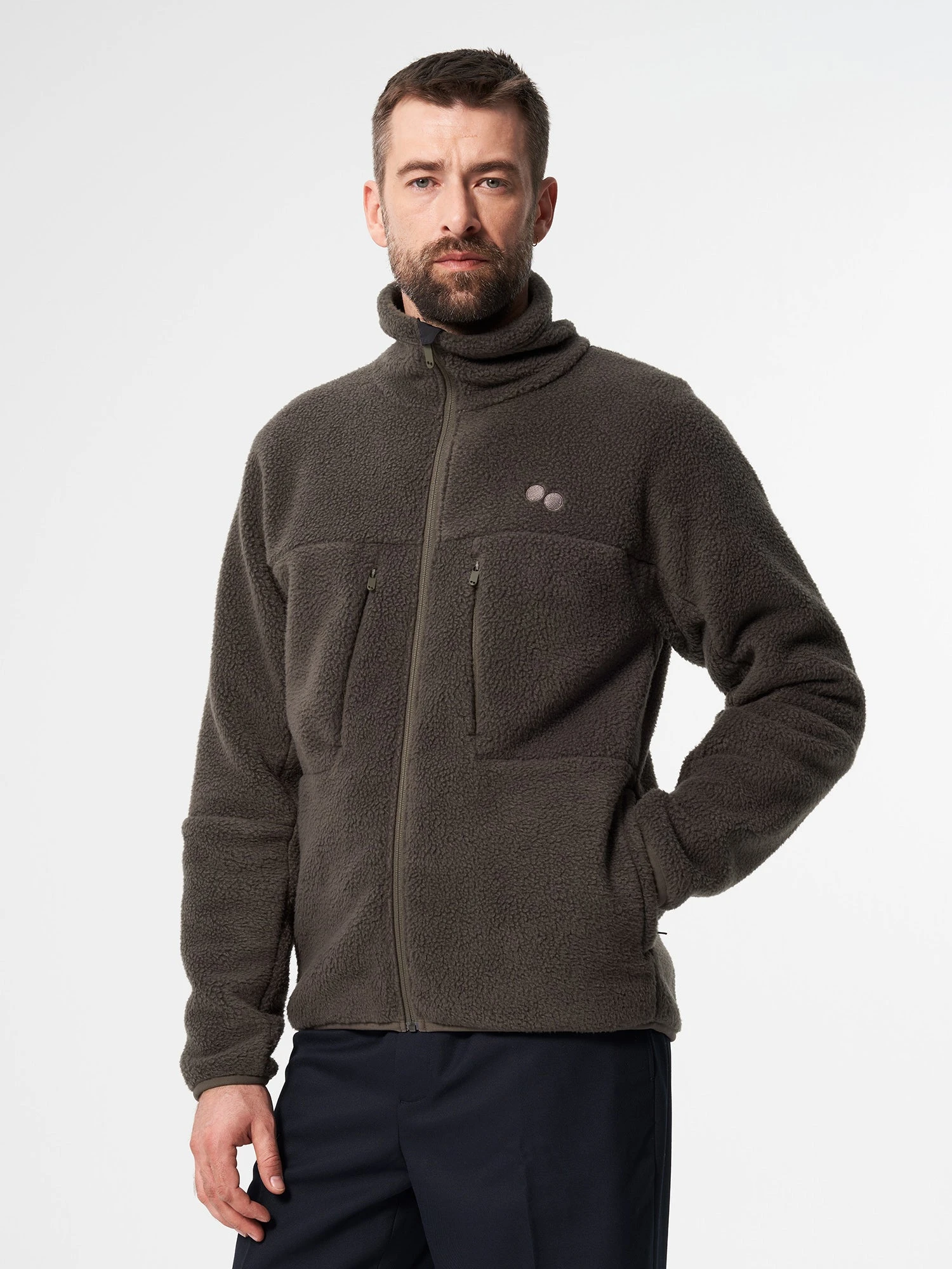 Pinqponq Fleece Jacket - Coffee Brown (Male) 3 Pinqponq Fleece Jacket - Coffee Brown (Male)