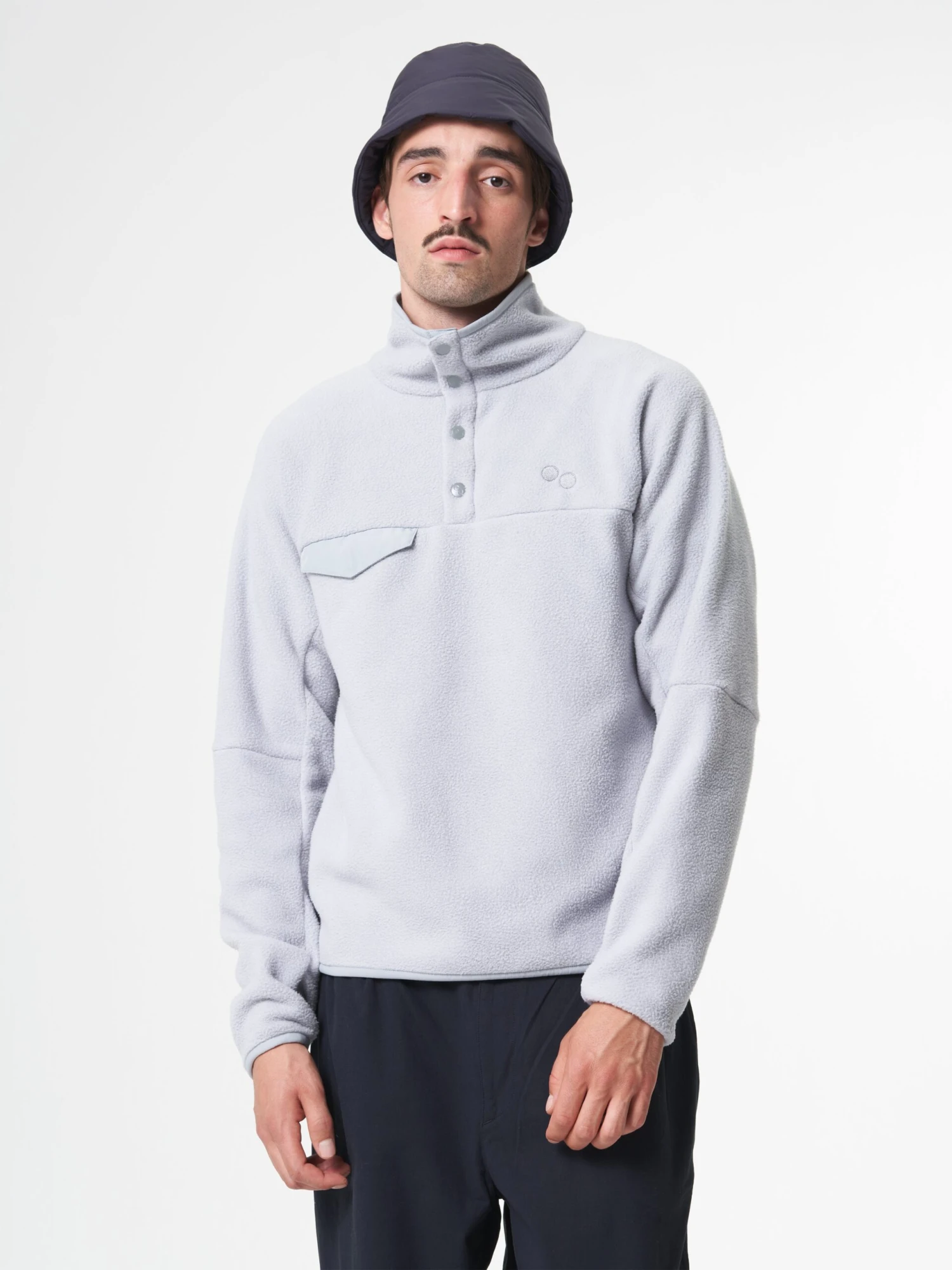Pinqponq Fleece Pullover - Iced Grey (Unisex) 3 Pinqponq Fleece Pullover - Iced Grey (Unisex)