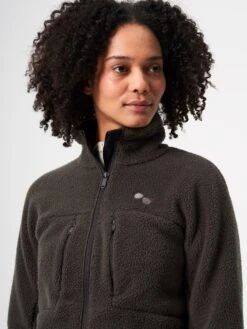 Pinqponq Fleece Jacket - Coffee Brown (Female) -Mode Verkauf PPC FLW 001 70098 pinqponq Fleece Jacket Women Coffee Brown 54
