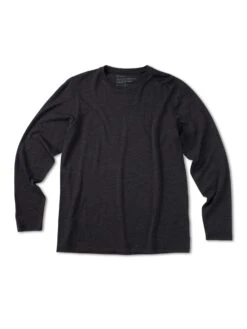 Pinqponq Longsleeve Merino - Dark Grey Melange (Male) -Mode Verkauf PPC LMM 001 80131 pinqponq Longsleeve Merino Men Core Dark Grey Melange 01