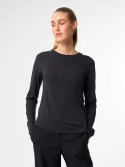Pinqponq Longsleeve Merino - Dark Grey Melange (Female) -Mode Verkauf PPC LMW 001 80131 pinqponq Longsleeve Merino Women Inspire Dark Grey 51