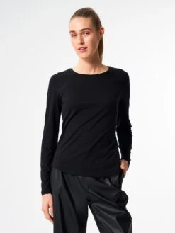 Pinqponq Longsleeve TENCEL™ - Wooden Black (Female) -Mode Verkauf PPC LTW 001 80129 pinqponq Longsleeve Tencel Cotton Women Inspire Wooden Black 51