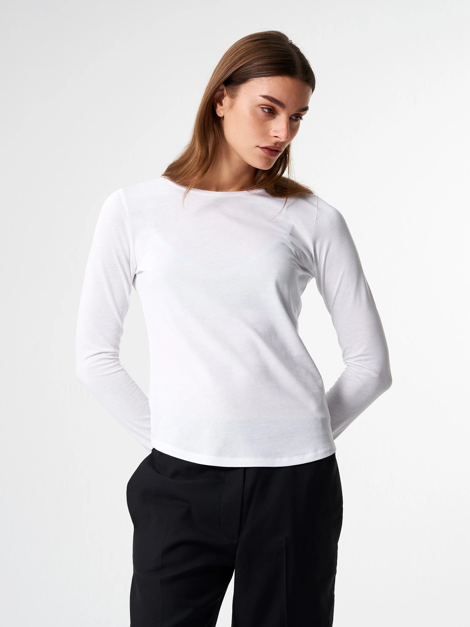 Pinqponq Longsleeve TENCEL™ - Wooden White (Female) 5 Pinqponq Longsleeve TENCEL™ - Wooden White (Female) – Bild 3