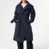 Pinqponq Padded Trench Coat - Fjord Navy (Unisex)