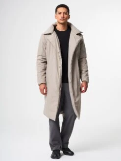 Pinqponq Padded Trench Coat - Cement Taupe (Unisex) 18 Pinqponq Padded Trench Coat - Cement Taupe (Unisex) -Mode Verkauf PPC PTC 001 70048 pinqponq Padded Trench Coat Cement Taupe 56