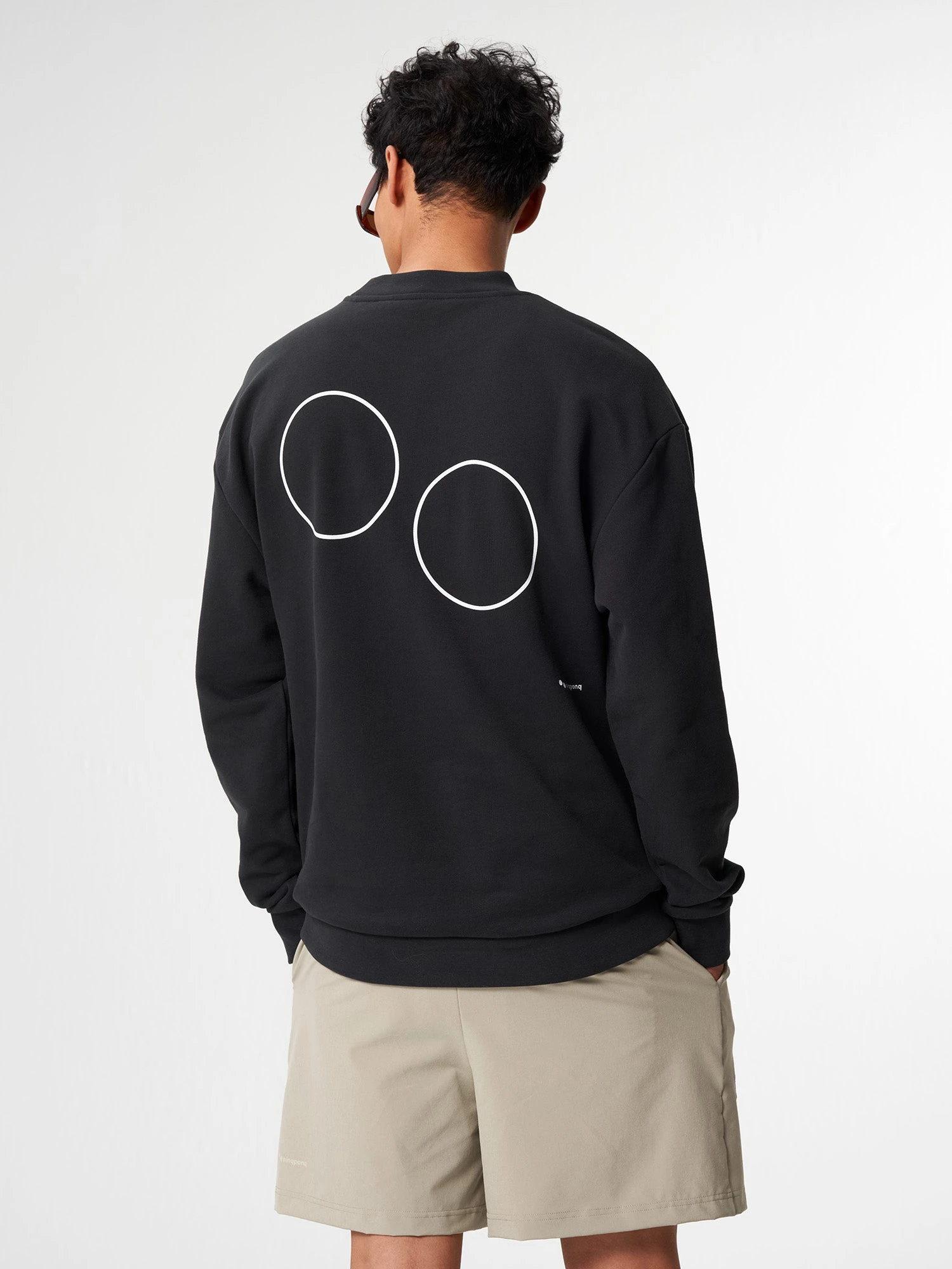 Pinqponq Sweatshirt - Circles Peat Black (Unisex) 3 Pinqponq Sweatshirt - Circles Peat Black (Unisex)
