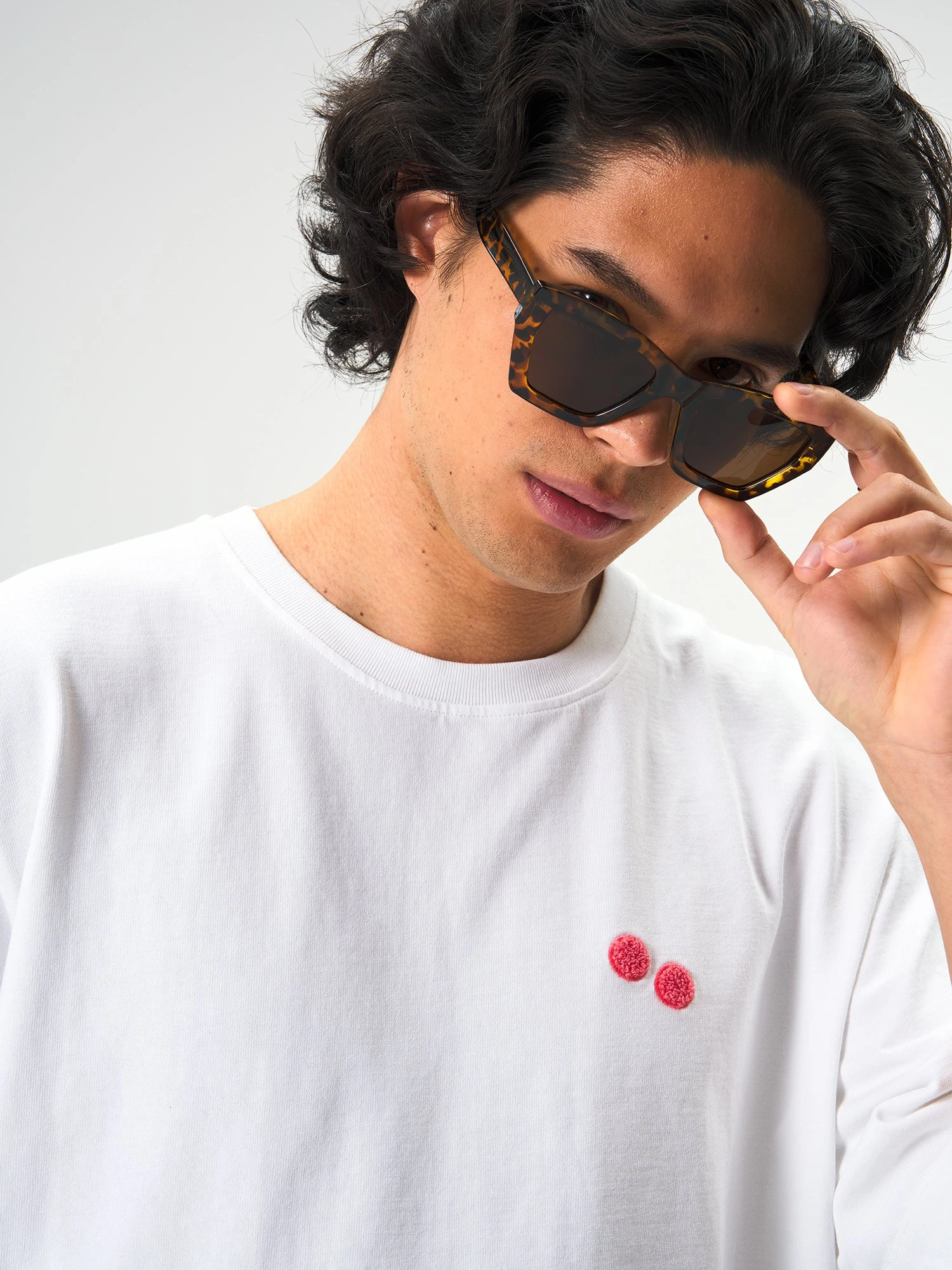 Pinqponq T-Shirt Cotton - White Frottee Watermelon (Male) 5 Pinqponq T-Shirt Cotton - White Frottee Watermelon (Male) – Bild 3